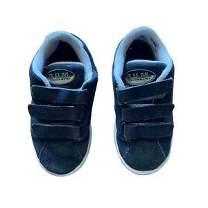 B.U.M. Equipment Y2K/Vintage Black Suede‎ Velcro Strap Sneakers Kids - Size 12